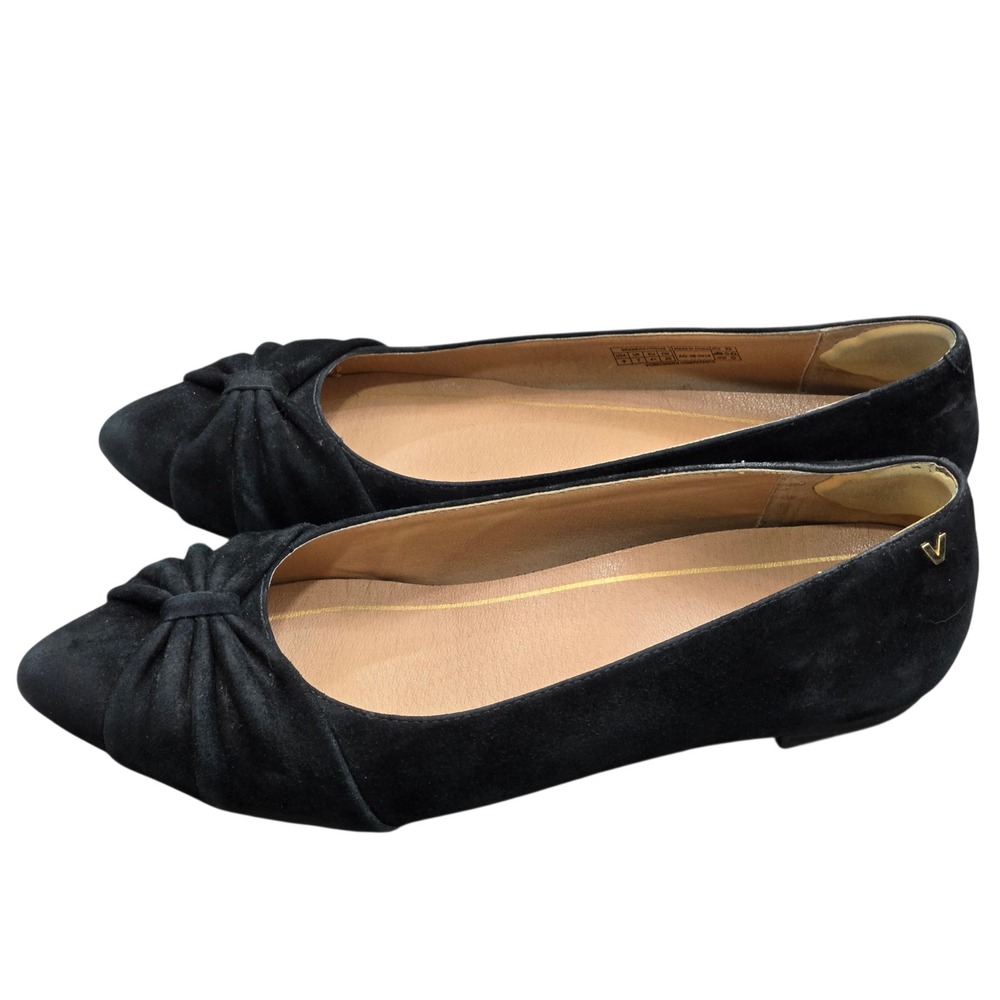 Vionic Mercy Black Flats 9 Leather  Ballet Flats Minimalist Classic Work Office